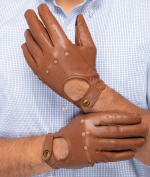 Heritage Brown Leather Driving Gloves – Men’s Edition